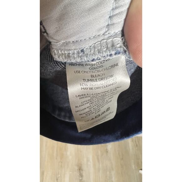 Anthropologie The‎ Portside Button-Front Stretchy Romper Blue Denim Sz 8 - Picture 12 of 13